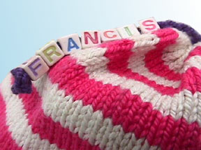 Child's Name Spelled Out in Beads