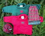 Christmas Holiday Sweaters Hats and matching Trousers